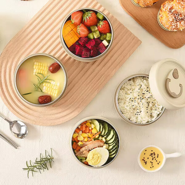 ⁦3-Piece Thermal Lunch Box with Gift Bag⁩ - الصورة ⁦4⁩