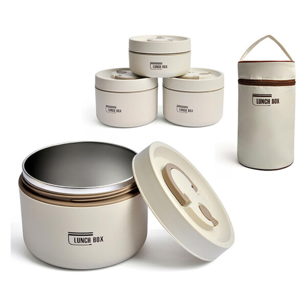 3-Piece Thermal Lunch Box with Gift Bag