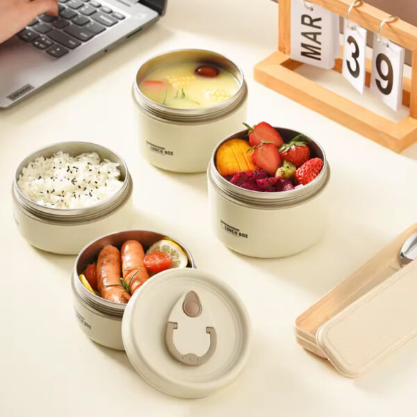 ⁦3-Piece Thermal Lunch Box with Gift Bag⁩ - الصورة ⁦3⁩