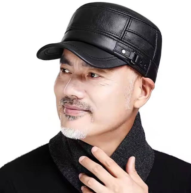 b4975603-c83e-44a1-af0e-9339e8d6dccf.jpg • قبعات شتوية سميكة مقاومة للماء مصنوعة من الجلد - الصورة 1